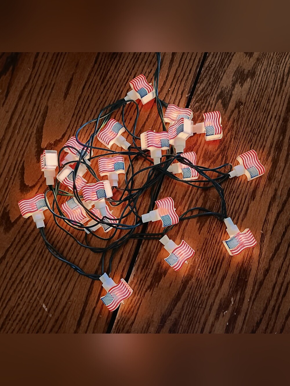 American Flag String Lights 20 Patriotic Lites 4th of July USA
